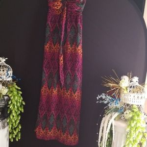 Boho strapless dress